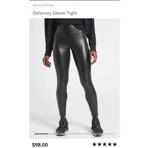 Athleta stretch faux leather leggings